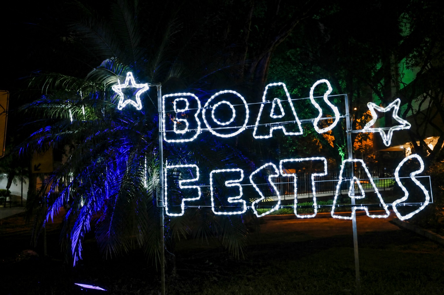 Letreiro Boas Festas com estrelas - referência 2009